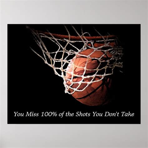 Motivational Quote Basketball Poster | Zazzle