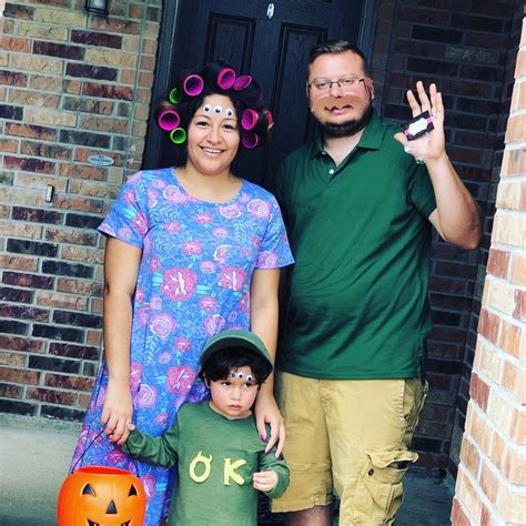 Monsters University family costume, Squishy and his mom and Don Carlton, lularoe rose Carly ...