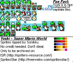 SNES - Super Mario World - Yoshi - The Spriters Resource