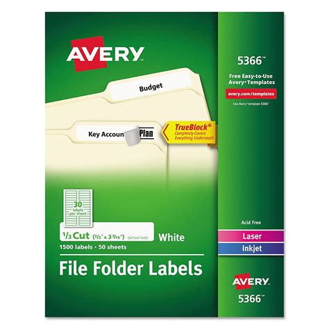 Avery 5366 Label Template Download - Pensandpieces