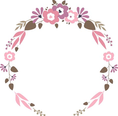 Download Floral Flat Vector Garland Wedding Download HD PNG Clipart PNG Free | FreePngClipart