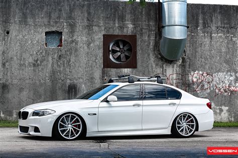 Custom White BMW 5-Series Goes Low Gets Base Rack System — CARiD.com ...