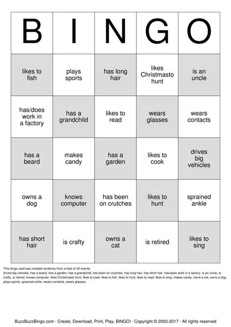 Family Bingo Bingo Cards to Download, Print and Customize!