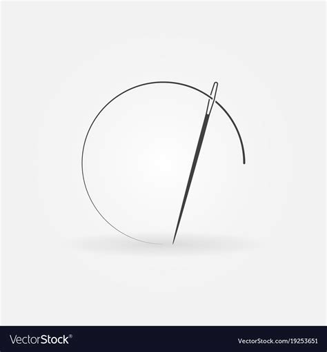 Needle concept icon or logo Royalty Free Vector Image