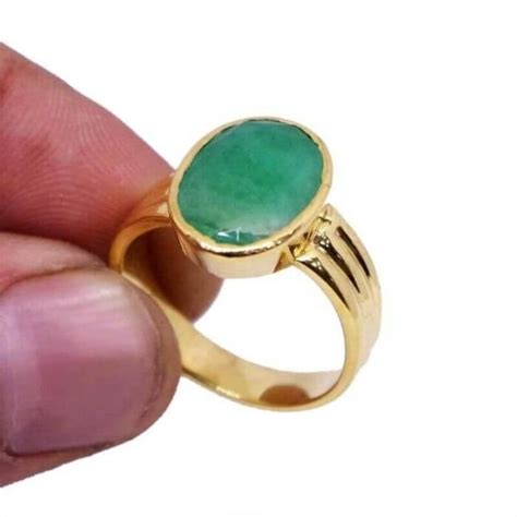 Natural Oval Cut Emerald ring | Panna ring