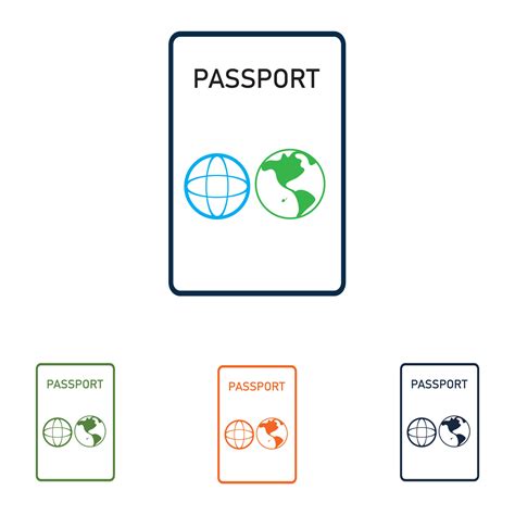 passport set logo 6596694 Vector Art at Vecteezy