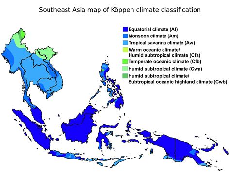 Köppen climate classification for southeast asia | Asia map, Southeast ...