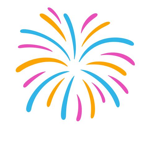 Colourful fireworks icon. 18819023 PNG