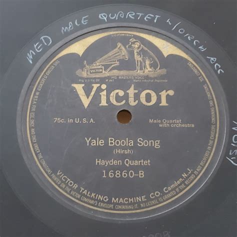 Reinald Werrenrath, Haydn Quartet – Old Nassau / Yale Boola Song (1915, Shellac) - Discogs