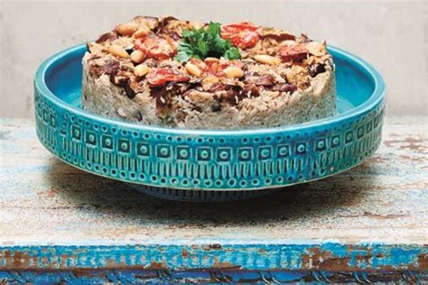 Makloubeh 'Upside down' spiced rice with lamb & aubergines recipe