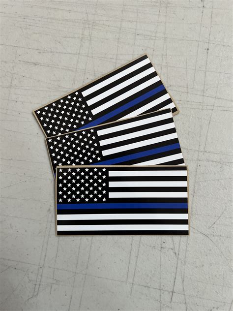 Thin Blue Line Flag Decals Waterproof Stickers American Flag - Etsy