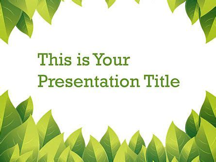 Green Nature Free Google Slides Template | Google slides template ...