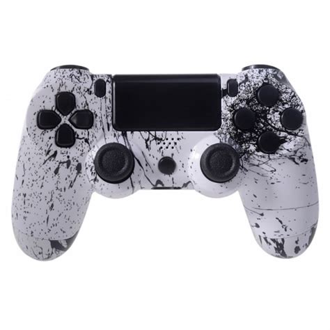 PlayStation DualShock 4 Custom Controller - White Splatter Games ...