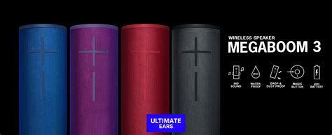 Ultimate Ears MEGABOOM 3 Wireless Bluetooth Speaker (Powerful Sound + Thundering Bass, Bluetooth ...