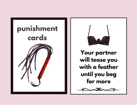 BDSM Game, Punishment Cards, Printable Sex Game, BDSM Punishments, Kink List, Kinky Game, Femdom ...