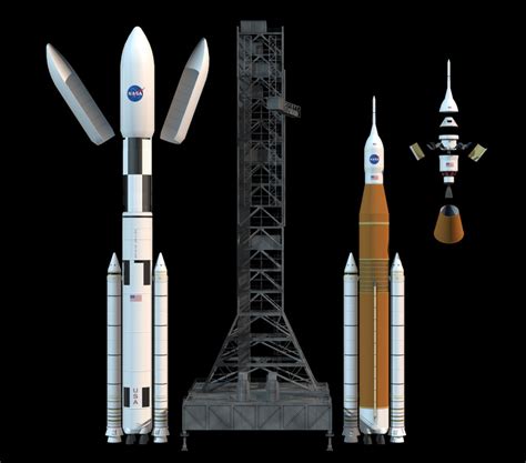 Nasa sls rocket launch tower 3D model - TurboSquid 1277803