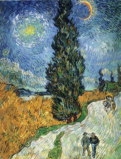 Road with Cypresses, 1890 - Vincent van Gogh - WikiArt.org