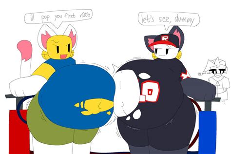 neko noob and guest inflation by NicklySuffer on DeviantArt