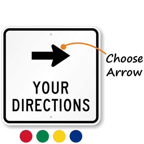 Custom Directional Arrow Sign, SKU: K2-3229