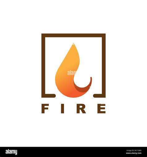 fire on square icon logo design template. Creative fire logo ...