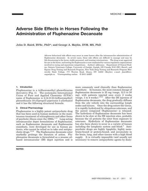 (PDF) Adverse Side Effects in Horses Following the Administration of ...