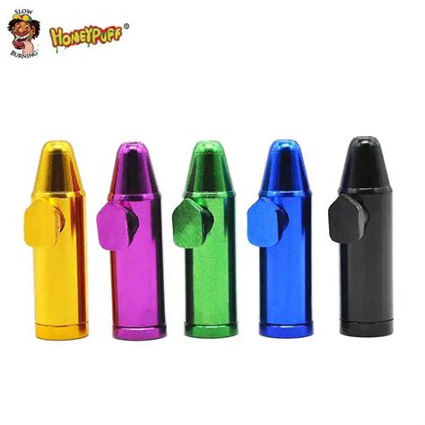 HONEYPUFF Metal Bullet Snuff Rocket Snorter Snuff Sniffer Metal Smoking ...