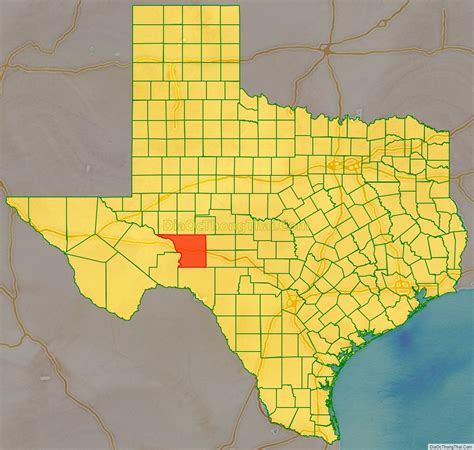 Map of Crockett County, Texas - Thong Thai Real