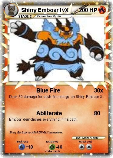 Pokémon Shiny Emboar 11 11 - Blue Fire - My Pokemon Card