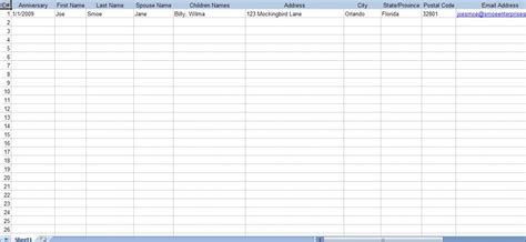 Church Membership Spreadsheet Template