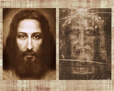 The Shroud of Turin Holy Face of Jesus Mixed Media by Secondo Pia