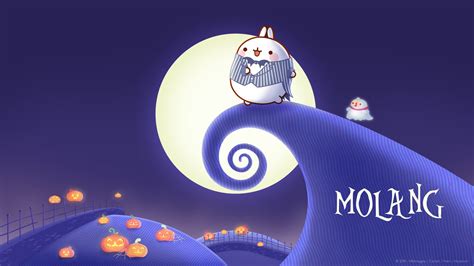 Molang Halloween Mr Jack Mobile & Desktop Wallpaper - Kawaii Hoshi