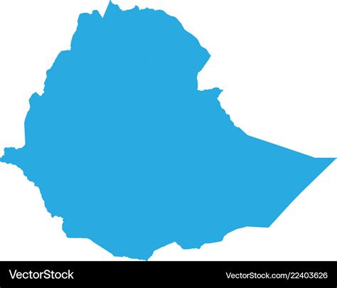 Map of ethiopia high detailed Royalty Free Vector Image