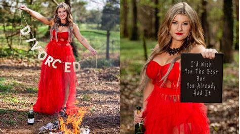 Divorce Photoshoot: Woman burns wedding dress, photos with ex to celebrate divorce in a photoshoot