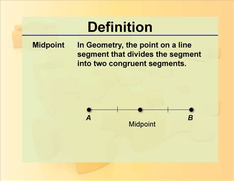 Definition--Geometry Basics--Midpoint | Media4Math