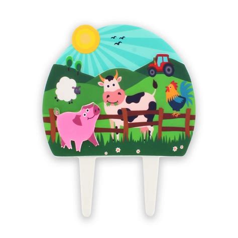 1 Cake topper "Farm animals"