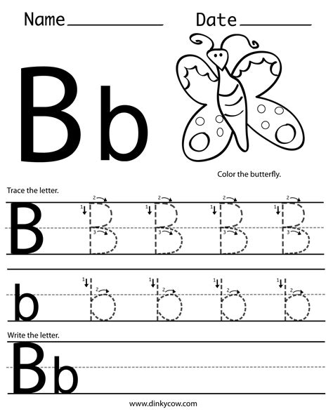 Letter B Worksheets For Kindergarten – AlphabetWorksheetsFree.com