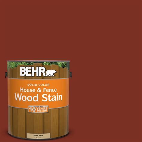 BEHR 1 gal. #SC-330 Redwood Solid Color House and Fence Wood Stain ...