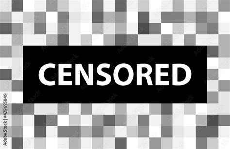 Pixel censored sign. Black censor bar concept Stock Vector | Adobe Stock