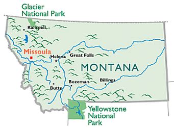 Montana Map Missoula - Time Zones Map