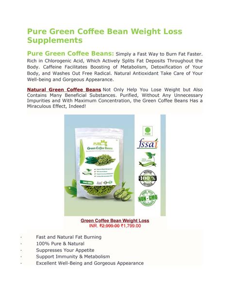 Pure green coffee bean weight loss supplements by Simply Herbal - Issuu