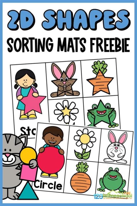 FREE Printable 2D Sorting Shapes Activity