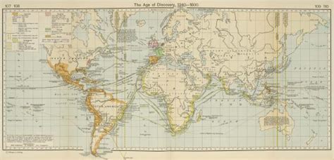 Mapa de los Descubrimientos del Mundo, 1340 – 1600 - Didactalia ...