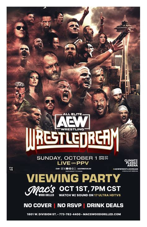 AEW WrestleDream Viewing Party in Chicago at Mac's Wood Grilled