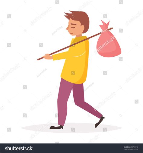 11 Cartoon Hobos Stick On Bag Images, Stock Photos & Vectors | Shutterstock