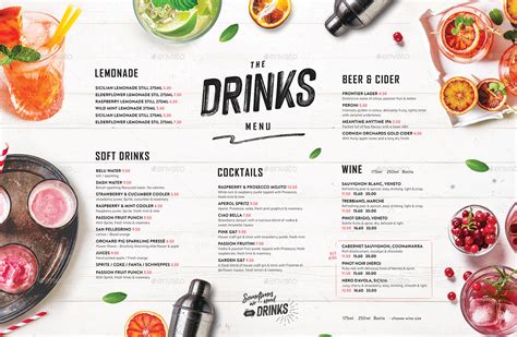 Cocktail Menu Templates