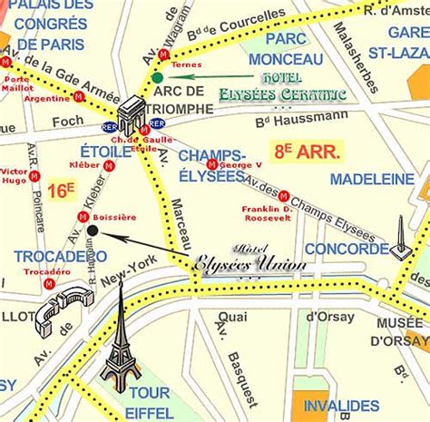 Hotel Elysees Ceramic Paris near the Champs Elysees Paris – how to get to our hotel: Plan, map ...