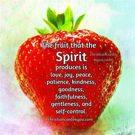 Christian Quotes. The Fruit that the Spirit produces is love | Christian Cards for You