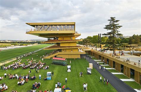 The Longchamp Racecourse goes for the gold with a metallic facade ...