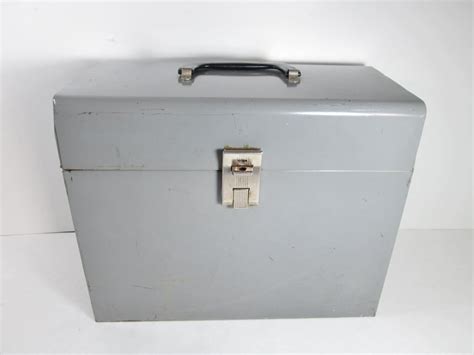 Industrial Metal File Box Steel Gray – Haute Juice