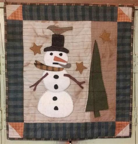 Wool Applique Pattern Snowman Quilt 2 Applique Pattern